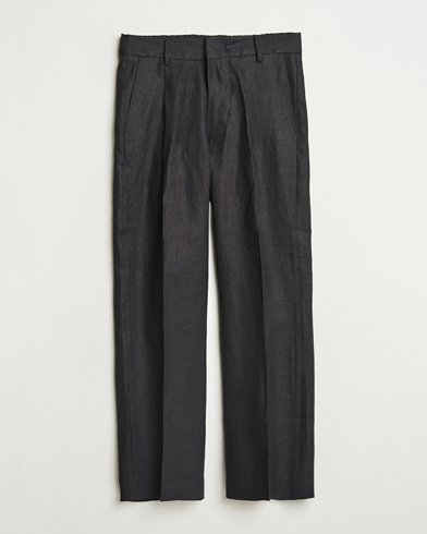 Herre | Nytt i butikken | NN07 | Kay Relaxed Fit Linen Trousers Black