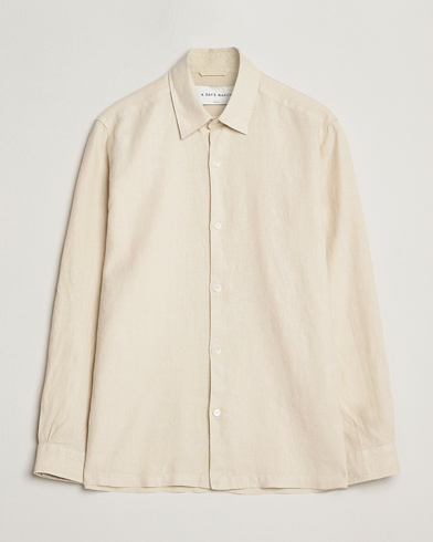Herre | Klær | A Day's March | Clean Cut Linen Shirt Oyster
