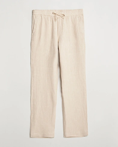 Herre | Klær | A Day's March | Tamiat Drawstring Linen Trousers Oyster