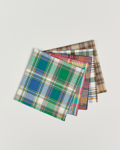 Herre | BEAMS PLUS | BEAMS PLUS | 5-Pack Madras Handkerchiefs Multi Color