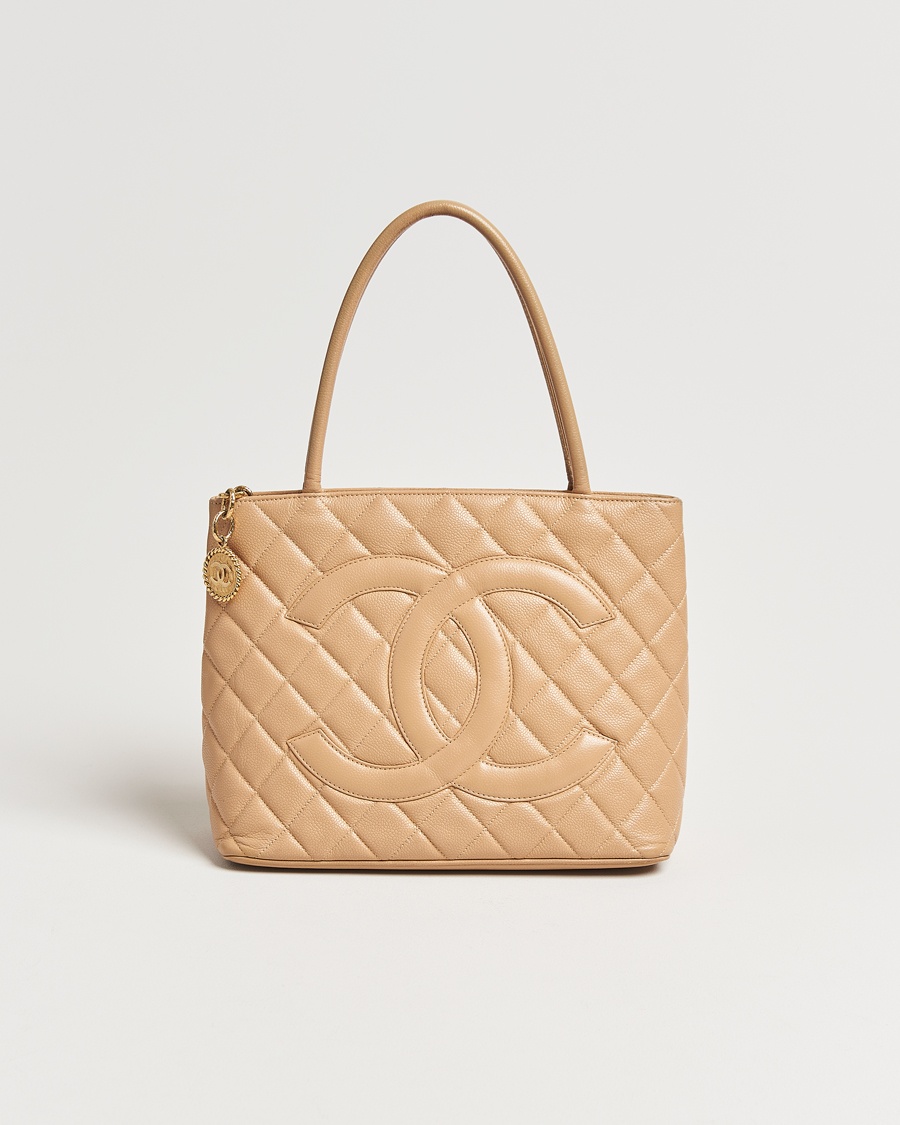 Herre | | Chanel Pre-Owned | Medallion Tote Bag Caviar Beige