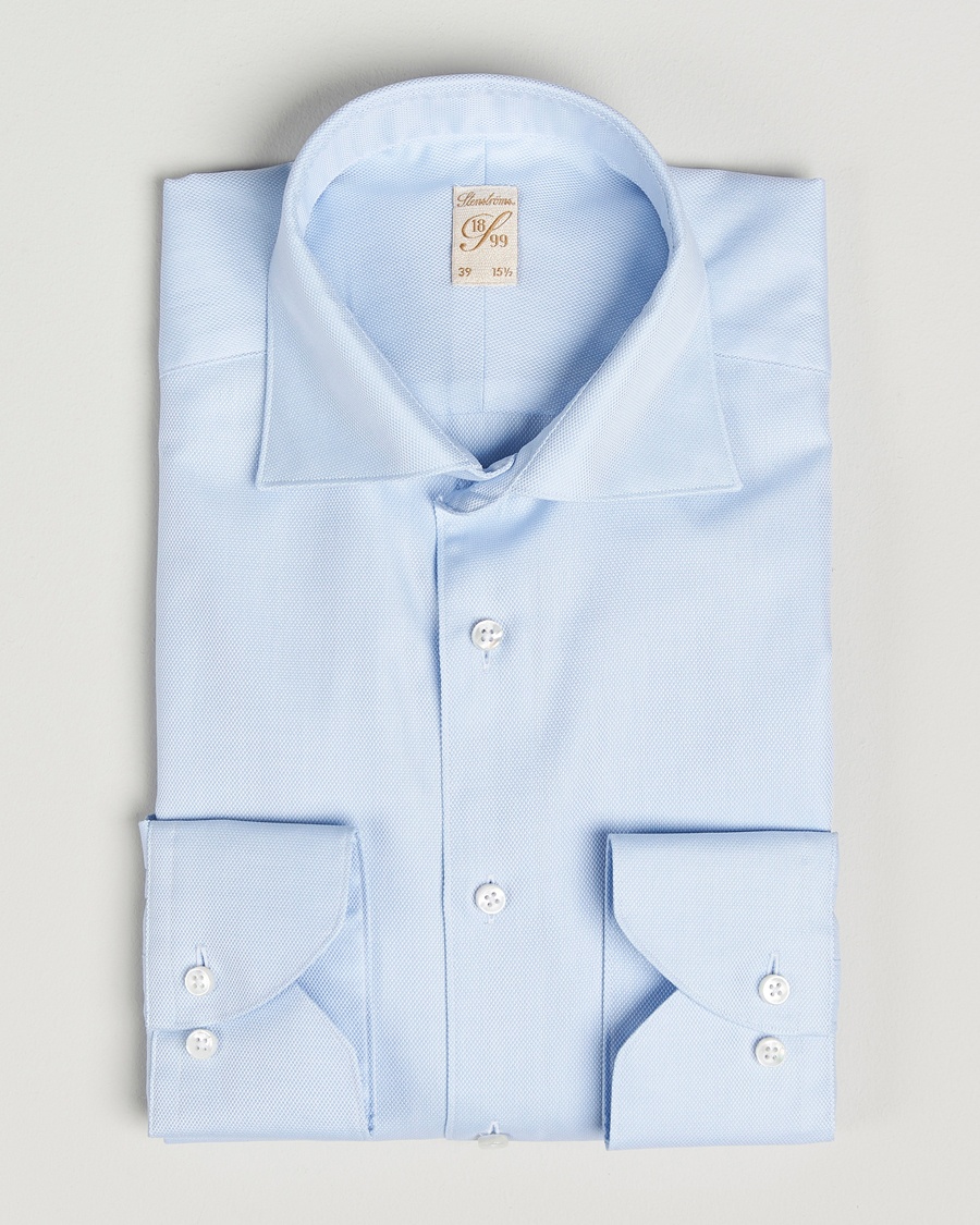 Herre | | Stenströms | 1899 Cotton Royal Oxford Shirt Light Blue
