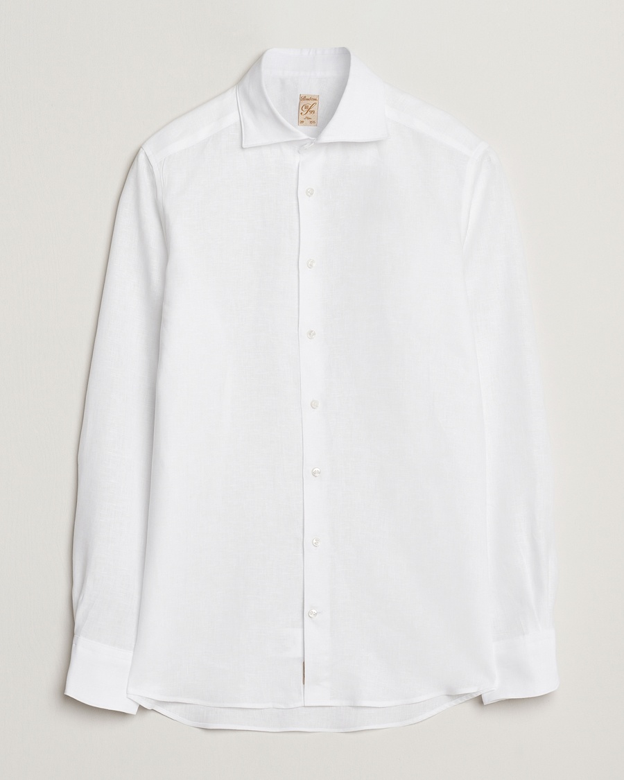 Stenströms 1899 Slim Linen Shirt White – Hvit