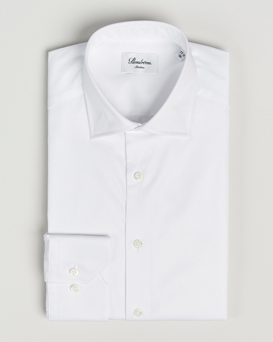 Herre | Formelle | Stenströms | Slimline Cotton Twill Cut Away Shirt White