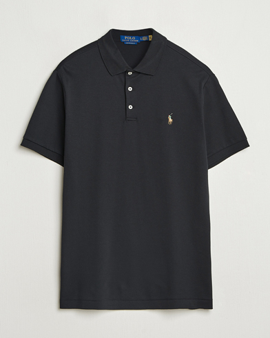 Polo Ralph Lauren Custom Slim Fit Cotton Polo Polo Black – Svart