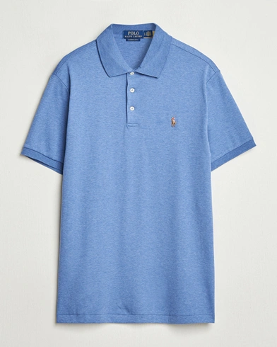 Herre | Pikéer | Polo Ralph Lauren | Custom Slim Fit Cotton Polo Faded Royal
