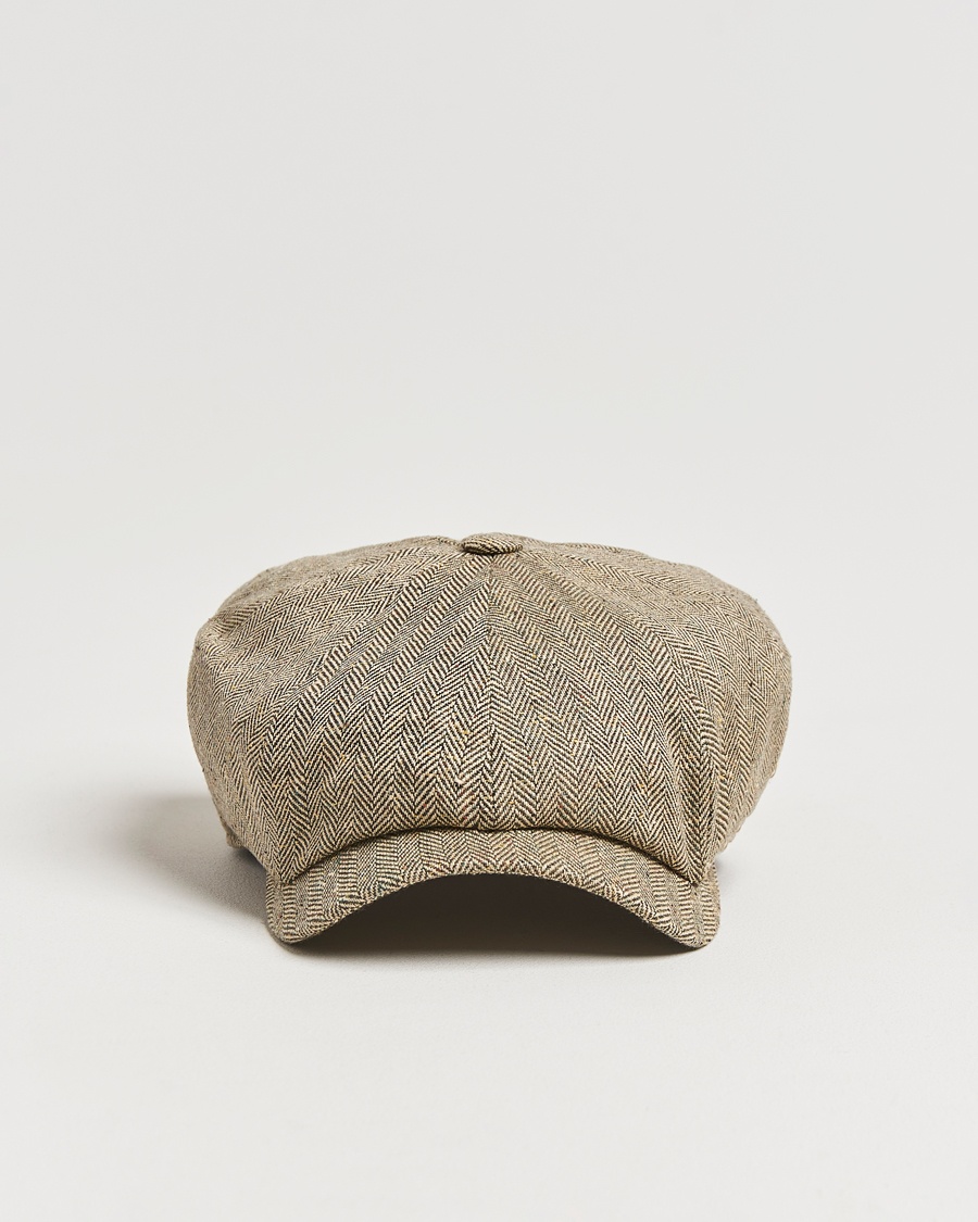 Wigéns Newsboy Retro Herringbone Cap Dark Olive – Grønn