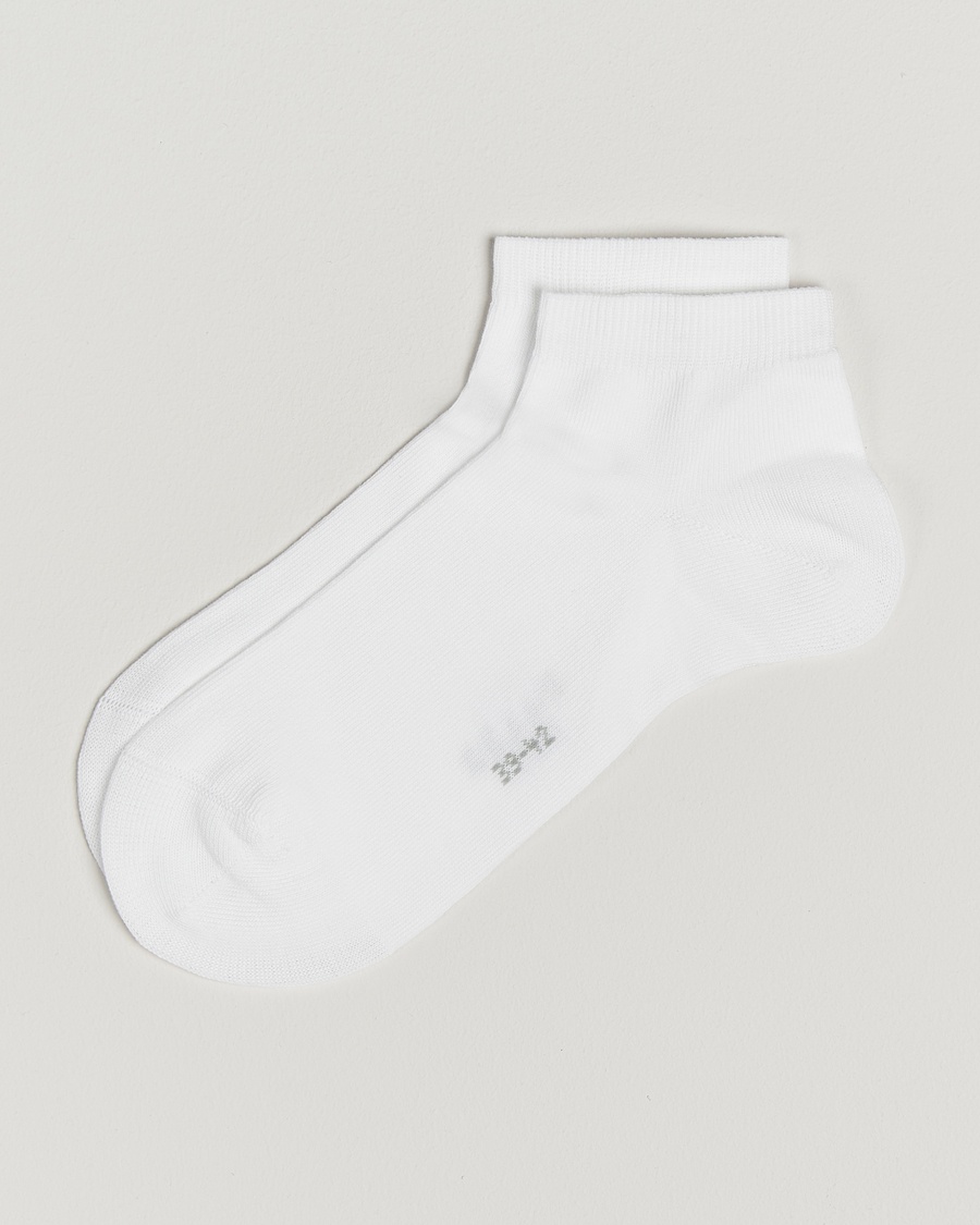 Falke Happy 2-Pack Cotton Sneaker Socks White – Hvit