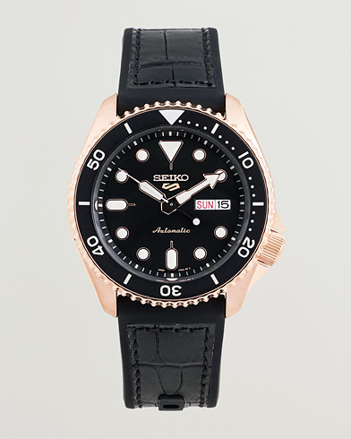 Seiko 5 Sports Automatic Diver Steel 43mm Black Dial – Svart