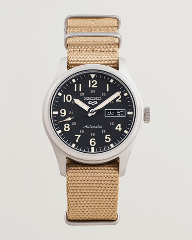Seiko 5 Sports Automatic Nato 40mm Black Dial – Beige