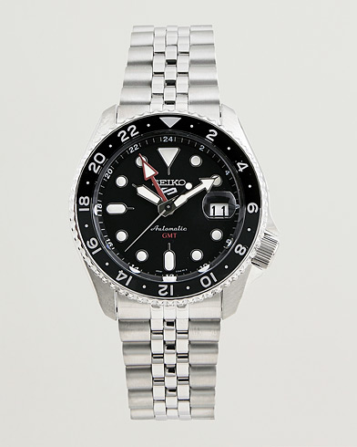 Seiko 5 Sports Automatic GMT Diver Steel 42mm Black Dial – Svart