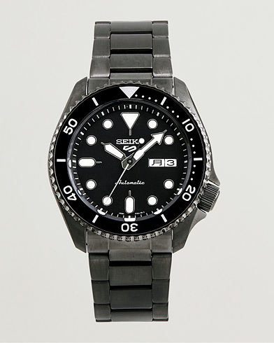 Seiko 5 Sports Automatic Diver Black Steel 43mm Black Dial – Svart
