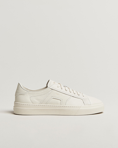 Santoni Double Buckle Sneakers White Grain – Hvit