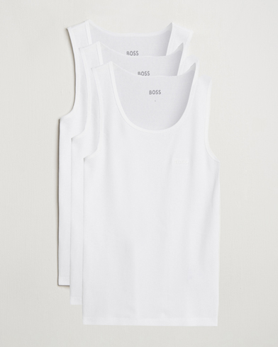 Herre | Klær | BOSS BLACK | 3-Pack Ribbed Tank Top White
