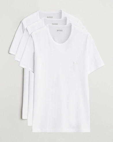 Herre | BOSS BLACK | BOSS BLACK | 3-Pack Crew Neck T-Shirt White