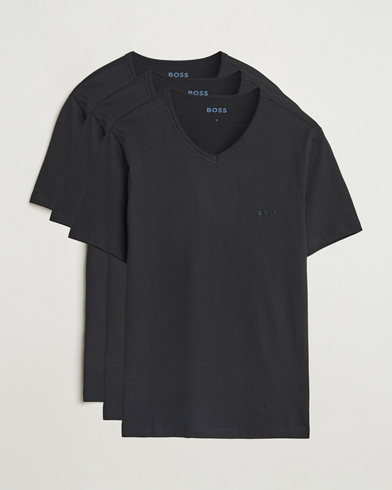 Herre | Klær | BOSS BLACK | 3-Pack V-Neck T-Shirt Black