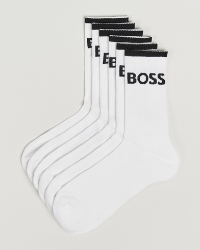 BOSS BLACK 6-Pack Sport Socks White – Hvit