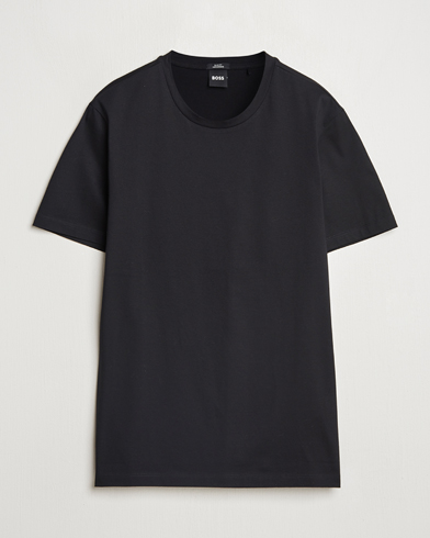 BOSS BLACK Tessler Mercerized Crew Neck T-Shirt Black – Svart