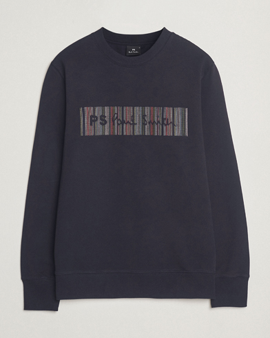 Herre | Klær | PS Paul Smith | Striped Crew Neck Sweatshirt Navy