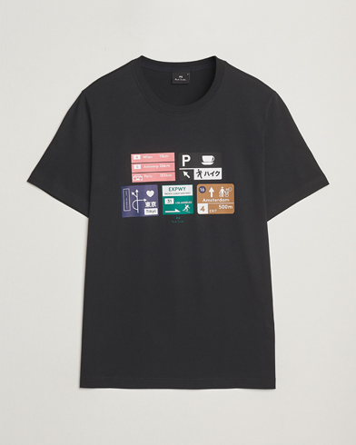 Herre | Klær | PS Paul Smith | Road Signs Crew Neck T-Shirt Black