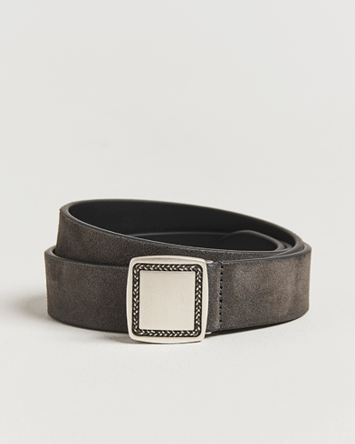 Herre | Nye produktbilder | Anderson's | Suede Buckle Belt 3cm Grey