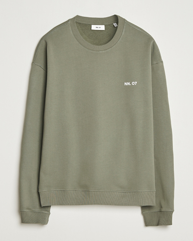 NN07 Dagon Crew Neck Sweatshirt Capers Green – Grønn