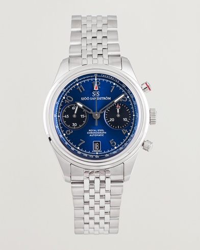 Sjöö Sandström Royal Steel Chronograph 40mm Blue Dial – Blå