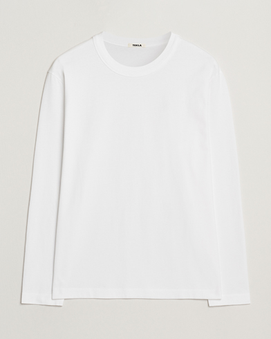 Tekla Organic Cotton Long Sleeve T-Shirt White – Hvit