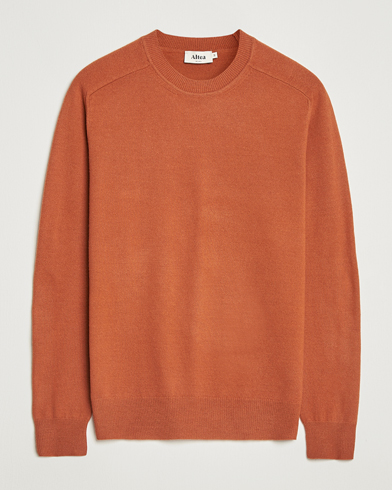Altea Wool/Cashmere Crew Neck Pullover Orange – Oransje