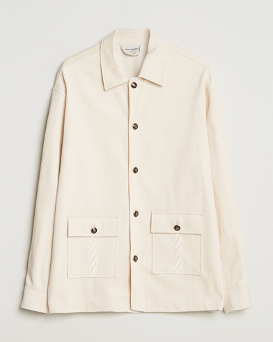 Drôle de Monsieur Corduroy Overshirt Ecru – Hvit