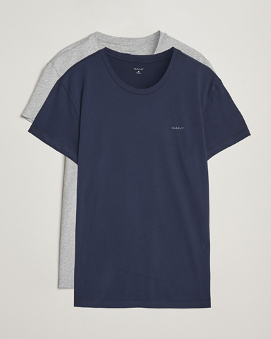 GANT 2-Pack Crew Neck T-Shirt Light Grey/Navy – Blå