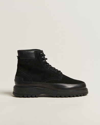 GANT Clafton Felt Lined Suede Boot Black – Svart