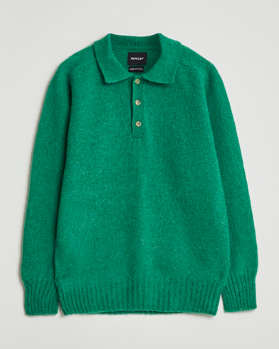 Howlin' Brushed Wool Polo Greendream – Grønn
