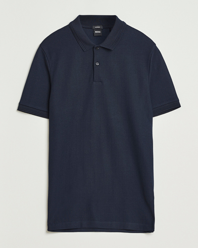 BOSS BLACK Parlay Structured Polo Dark Blue – Blå