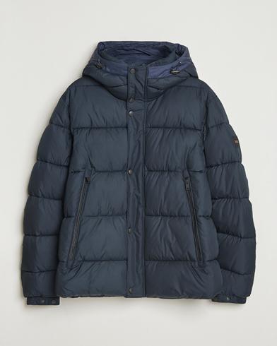 BOSS ORANGE Omaris Down Hooded Jacket Dark Blue – Blå