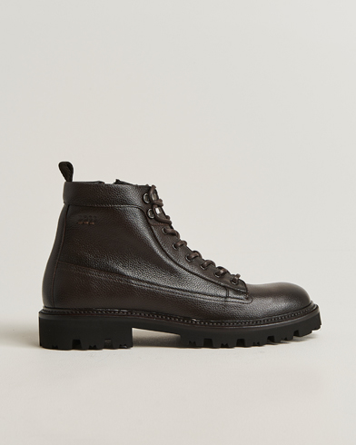 BOSS BLACK Julyo Leather Boot Dark Brown – Brun