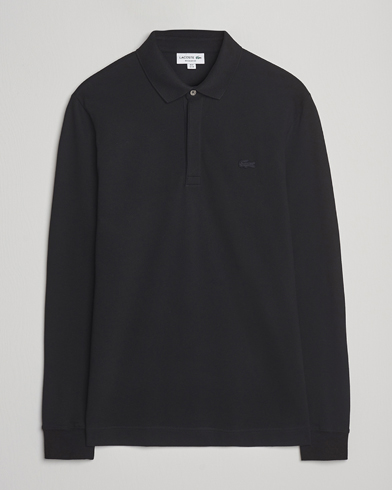 Lacoste Paris Long Sleeve Polo Piké Black – Svart