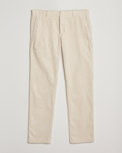 NN07 Theo Regular Fit Corduroy Chinos Ivory – Hvit