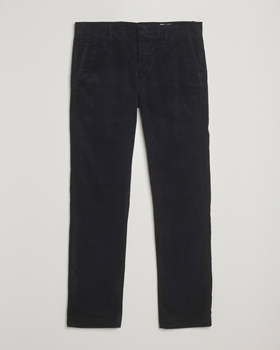 NN07 Theo Regular Fit Corduroy Chinos Navy Blue – Blå
