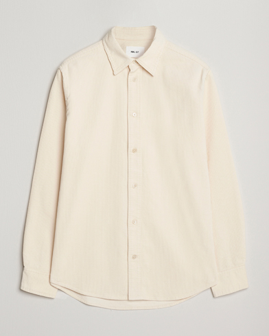 NN07 Colby Corduroy Overshirt Ivory – Hvit