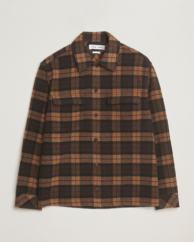 Samsøe Samsøe Castor Checked Overshirt Turkish Coffee – Brun
