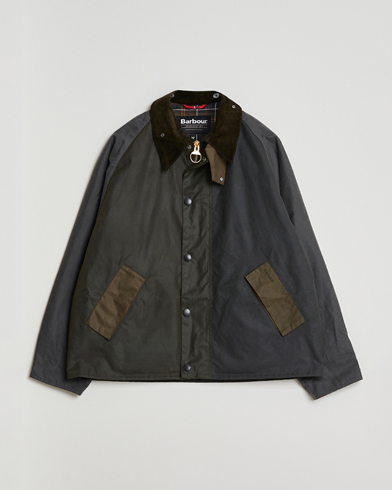Barbour Heritage Patchwork Transport Wax Jacket Sage Multi – Flerfarget