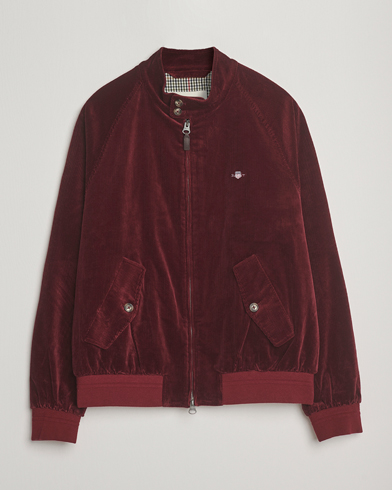 GANT Corduroy Harrington Jacket Plumped Red – Rød