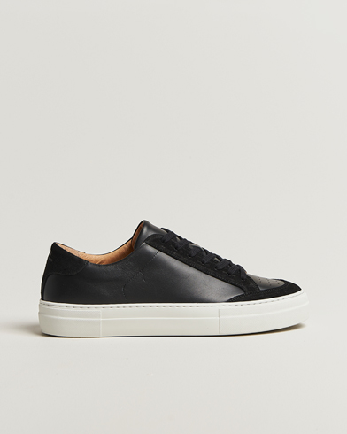 J.Lindeberg Art Signature Leather/Suede Sneaker Black – Svart