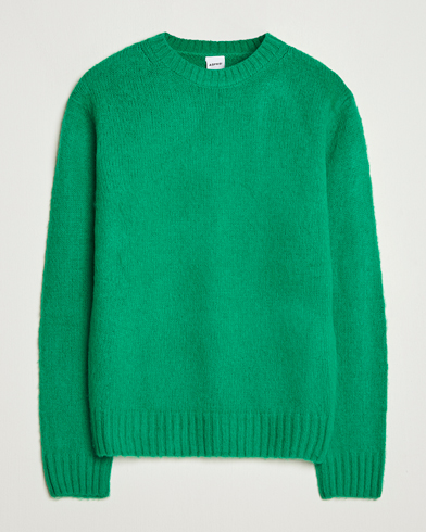 Aspesi Brushed Shetland Sweater Green – Grønn