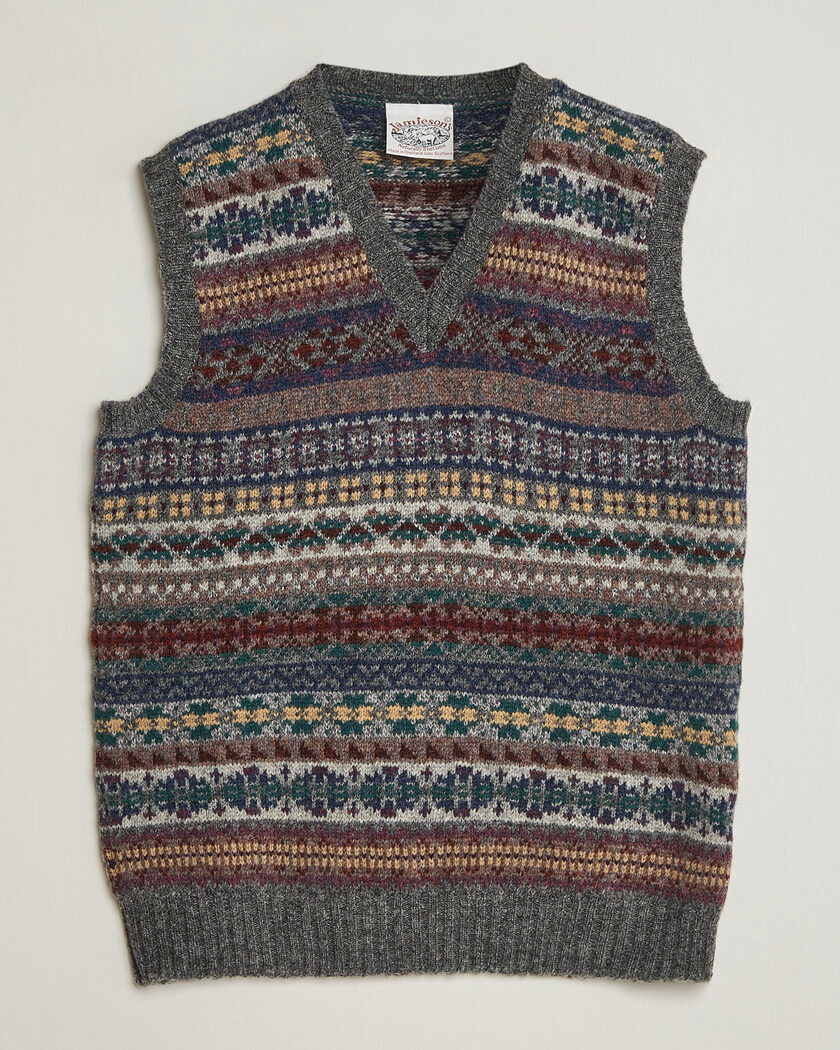 Jamieson's of Shetland Jamiesons Of Shetland All Over Fair Isle Slipover Multi – Flerfarget