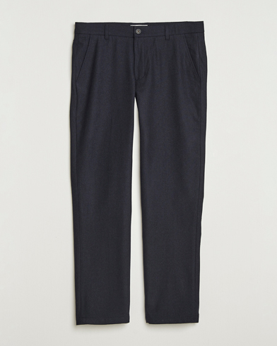 LES DEUX Como Reg Wool Pants Dark Navy – Blå