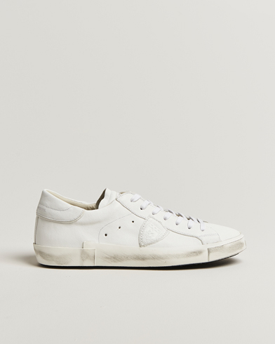 Philippe Model Prsx Low Top Leather Sneakers White – Hvit