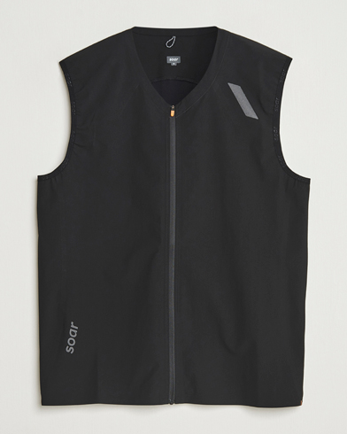 SOAR Running Rainout Gilet Black – Svart