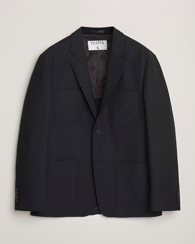 Filippa K Riley Wool Workwear Blazer Black – Svart